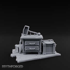 Hammer-Crowned Blacksmith Workshop Miniature for Dungeons and Dragons, Pathfinder or other TTRPGs