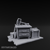 Hammer-Crowned Blacksmith Workshop Miniature for Dungeons and Dragons, Pathfinder or other TTRPGs