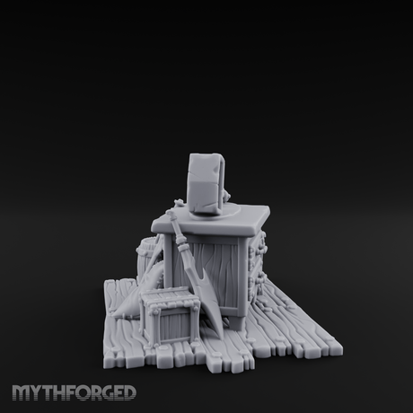 Hammer-Crowned Blacksmith Workshop Miniature for Dungeons and Dragons, Pathfinder or other TTRPGs