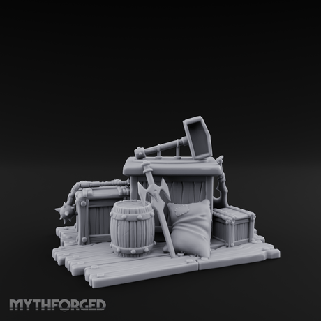 Hammer-Crowned Blacksmith Workshop Miniature for Dungeons and Dragons, Pathfinder or other TTRPGs