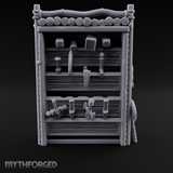 Well Stocked Weapon Rack Miniature for Dungeons and Dragons, Pathfinder or other TTRPGs