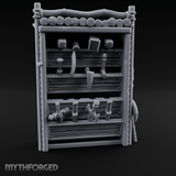 Well Stocked Weapon Rack Miniature for Dungeons and Dragons, Pathfinder or other TTRPGs