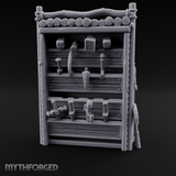 Well Stocked Weapon Rack Miniature for Dungeons and Dragons, Pathfinder or other TTRPGs