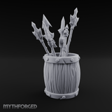 Pointy Barrel of Spears B Miniature for Dungeons and Dragons, Pathfinder or other TTRPGs