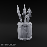 Pointy Barrel of Spears B Miniature for Dungeons and Dragons, Pathfinder or other TTRPGs