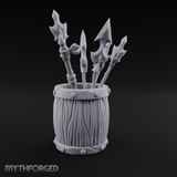 Pointy Barrel of Spears B Miniature for Dungeons and Dragons, Pathfinder or other TTRPGs