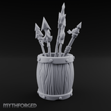 Pointy Barrel of Spears B Miniature for Dungeons and Dragons, Pathfinder or other TTRPGs
