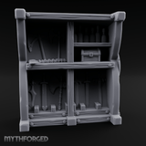 Arsenal-Stocked Weapon Merchant Stall Miniature for Dungeons and Dragons, Pathfinder or other TTRPGs