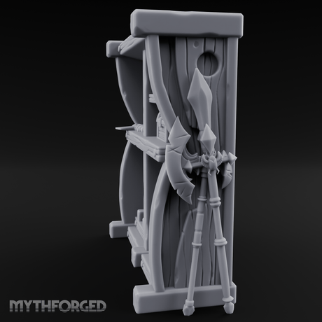 Arsenal-Stocked Weapon Merchant Stall Miniature for Dungeons and Dragons, Pathfinder or other TTRPGs
