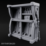 Arsenal-Stocked Weapon Merchant Stall Miniature for Dungeons and Dragons, Pathfinder or other TTRPGs