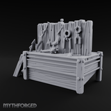 Axes Mounted Display Weapon Rack Miniature for Dungeons and Dragons, Pathfinder or other TTRPGs