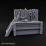 Axes Mounted Display Weapon Rack Miniature for Dungeons and Dragons, Pathfinder or other TTRPGs