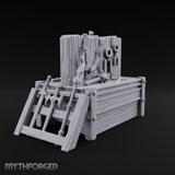 Axes Mounted Display Weapon Rack Miniature for Dungeons and Dragons, Pathfinder or other TTRPGs