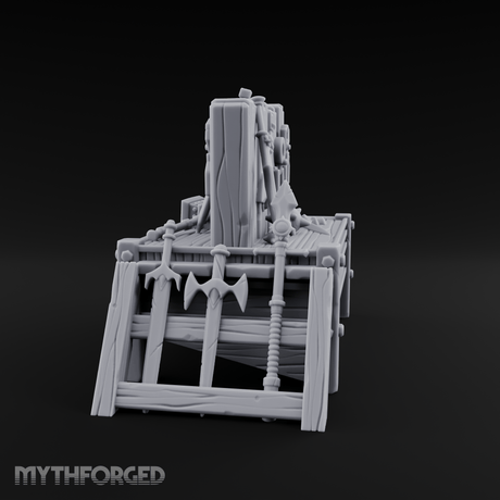 Axes Mounted Display Weapon Rack Miniature for Dungeons and Dragons, Pathfinder or other TTRPGs