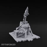 Spiked-Guard Weapon Rack Display Miniature for Dungeons and Dragons, Pathfinder or other TTRPGs