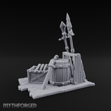 Spiked-Guard Weapon Rack Display Miniature for Dungeons and Dragons, Pathfinder or other TTRPGs