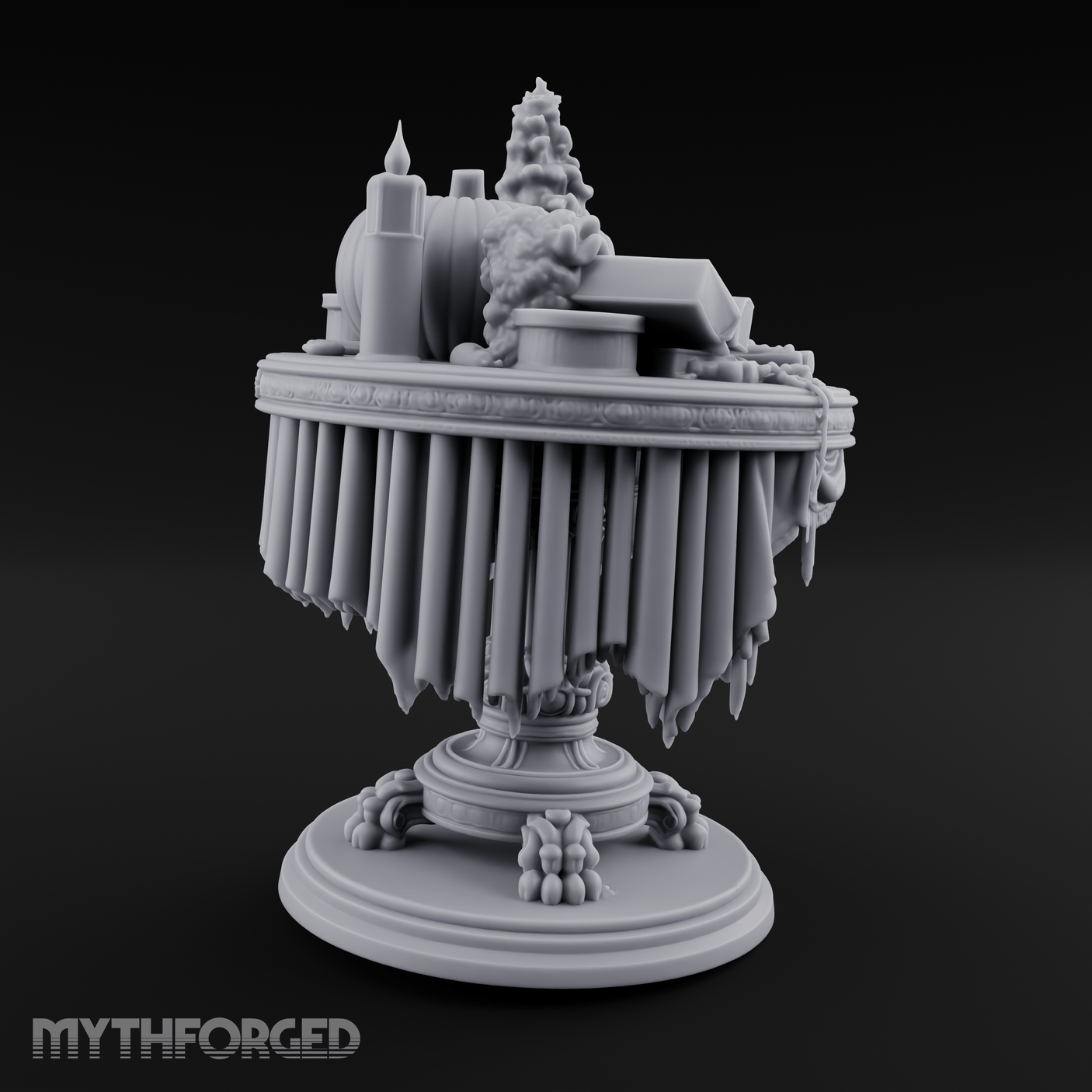 Festive Tableau Table Miniature for Dungeons and Dragons, Pathfinder or other TTRPGs