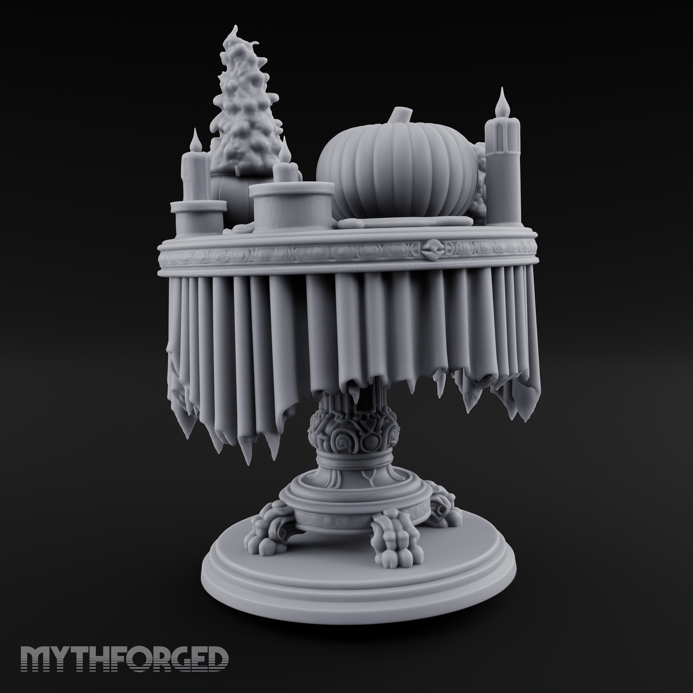 Festive Tableau Table Miniature for Dungeons and Dragons, Pathfinder or other TTRPGs