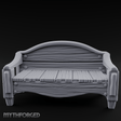 Curved-Back Wooden Park Bench Miniature for Dungeons and Dragons, Pathfinder or other TTRPGs