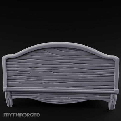 Curved-Back Wooden Park Bench Miniature for Dungeons and Dragons, Pathfinder or other TTRPGs