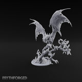 Riderless and Ravenous Vampire Spawn Winged Predator on Gnarled Tree