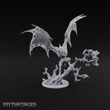 Riderless and Ravenous Vampire Spawn Winged Predator on Gnarled Tree