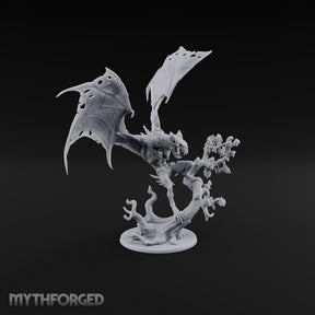 Riderless and Ravenous Vampire Spawn Winged Predator on Gnarled Tree