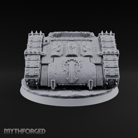 Pulpit on Treads Spiked Tracked Armoured Vehicle — 1 · No FX