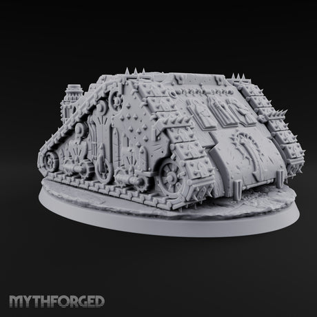 Pulpit on Treads Spiked Tracked Armoured Vehicle — 1 · No FX