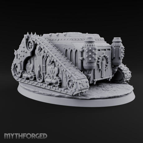 Pulpit on Treads Spiked Tracked Armoured Vehicle — 1 · No FX