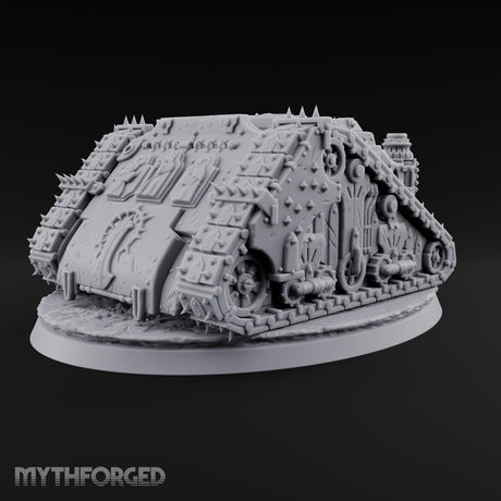 Pulpit on Treads Spiked Tracked Armoured Vehicle — 1 · No FX