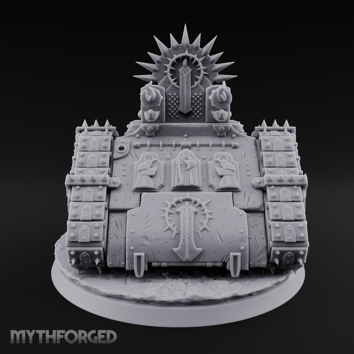 Pulpit on Treads Spiked Tracked Armoured Vehicle — 2 · FX