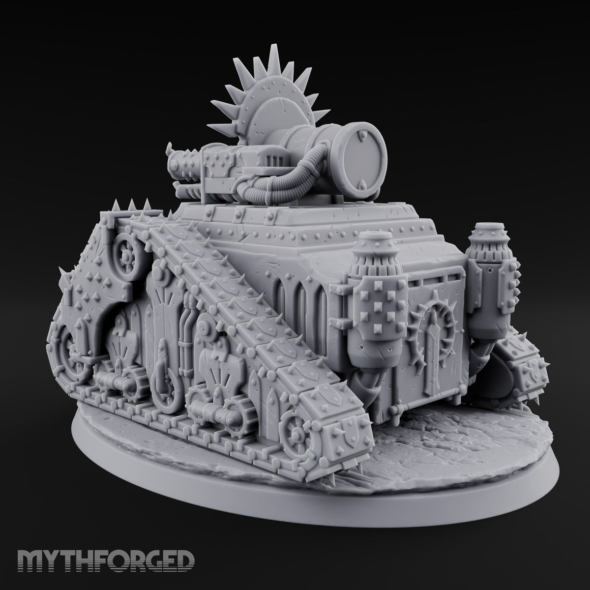 Pulpit on Treads Spiked Tracked Armoured Vehicle — 2 · FX