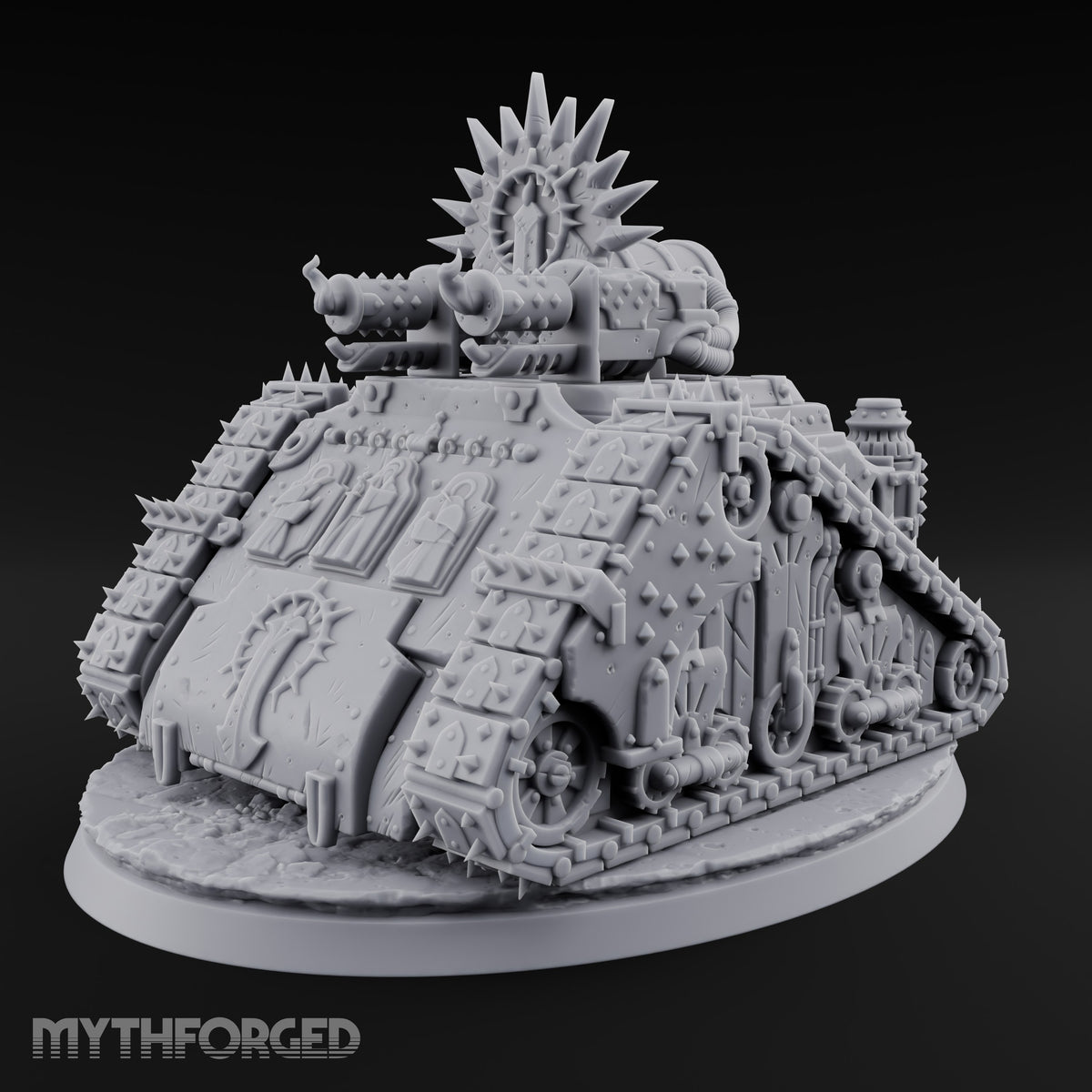 Pulpit on Treads Spiked Tracked Armoured Vehicle — 2 · FX