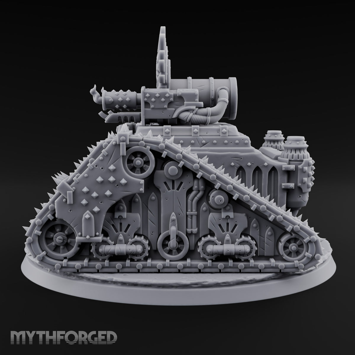 Pulpit on Treads Spiked Tracked Armoured Vehicle — 3 · No FX
