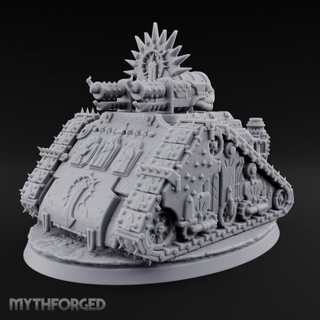Pulpit on Treads Spiked Tracked Armoured Vehicle — 3 · No FX