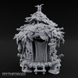 Thatch-Roofed Rope-Cluttered Tribal Bamboo Hut Miniature for Dungeons and Dragons, Pathfinder or other TTRPGs