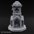 Thatched-Roof Bell-Hung Village Bell Tower Miniature for Dungeons and Dragons, Pathfinder or other TTRPGs