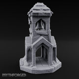 Thatched-Roof Bell-Hung Village Bell Tower Miniature for Dungeons and Dragons, Pathfinder or other TTRPGs