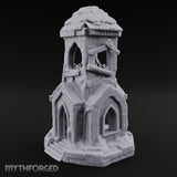 Thatched-Roof Bell-Hung Village Bell Tower Miniature for Dungeons and Dragons, Pathfinder or other TTRPGs