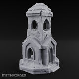 Thatched-Roof Bell-Hung Village Bell Tower Miniature for Dungeons and Dragons, Pathfinder or other TTRPGs