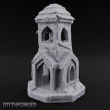 Thatched-Roof Bell-Hung Village Bell Tower Miniature for Dungeons and Dragons, Pathfinder or other TTRPGs