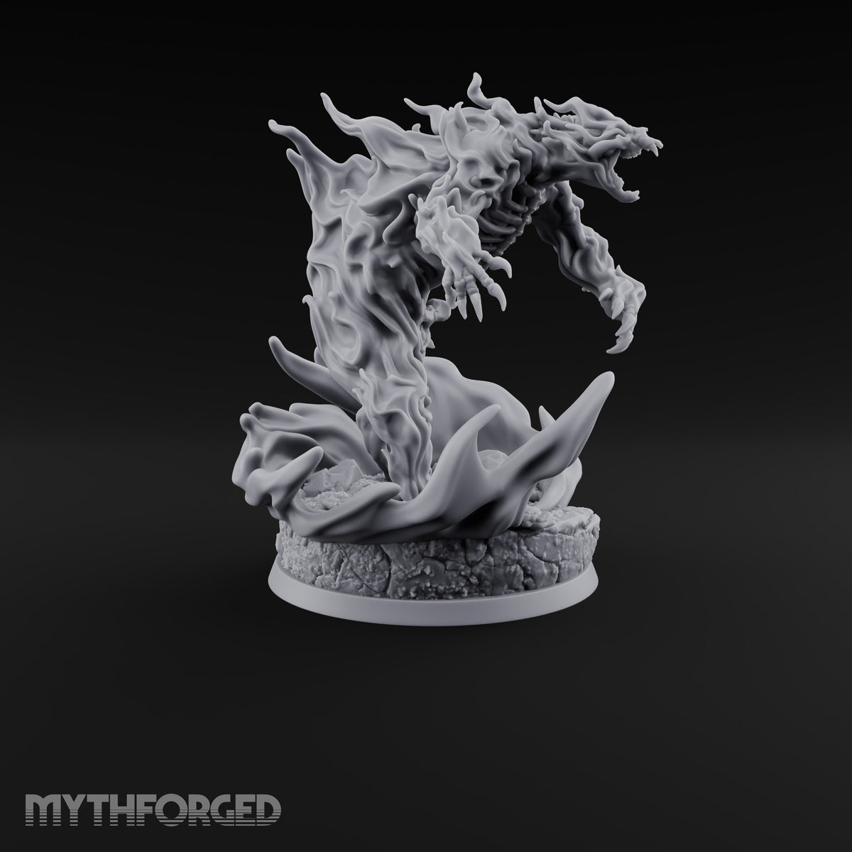 Rising Through Flame Fire Elemental — Skeleton