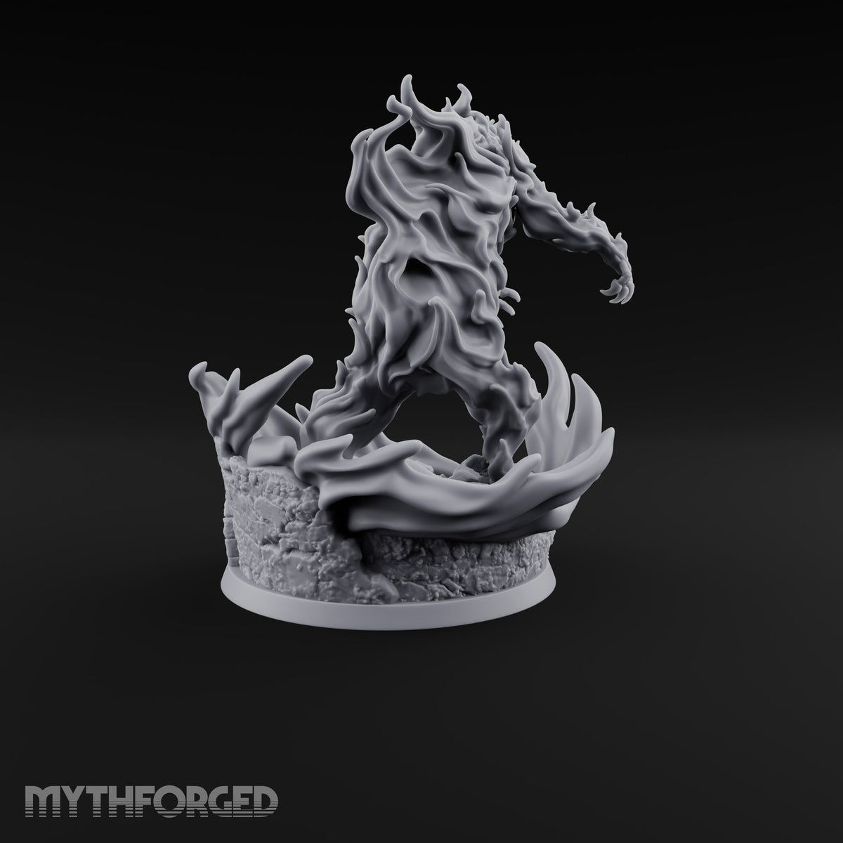 Rising Through Flame Fire Elemental — Skeleton