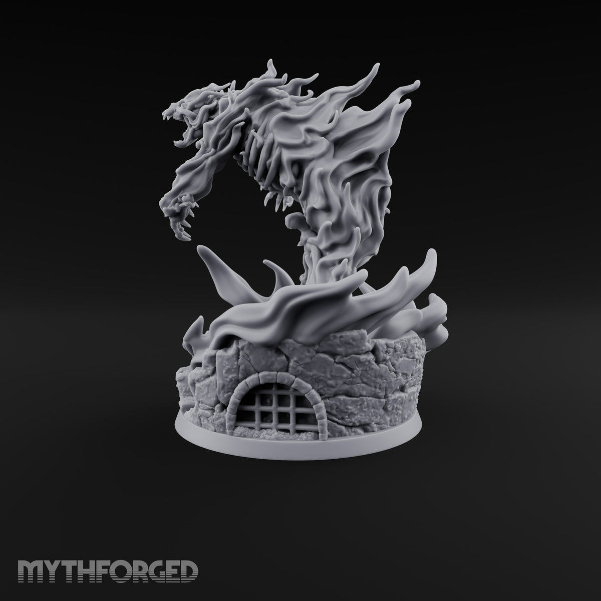 Rising Through Flame Fire Elemental — Skeleton