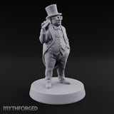Cigar Raised, Hand in Pocket Human Gentleman