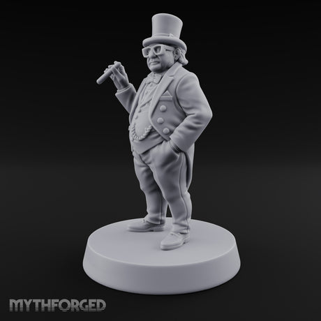 Cigar Raised, Hand in Pocket Human Gentleman