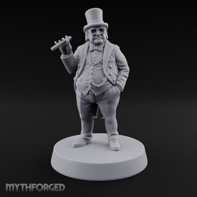 Cigar Raised, Hand in Pocket Human Gentleman