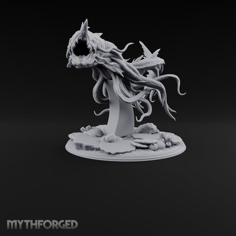 Older Than the Wreck Aboleth Swordfish-Snouted Tentacled Sea Horror on Coral Base