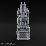 Spires Split Like Broken Teeth Gothic Ruined Temple Tower